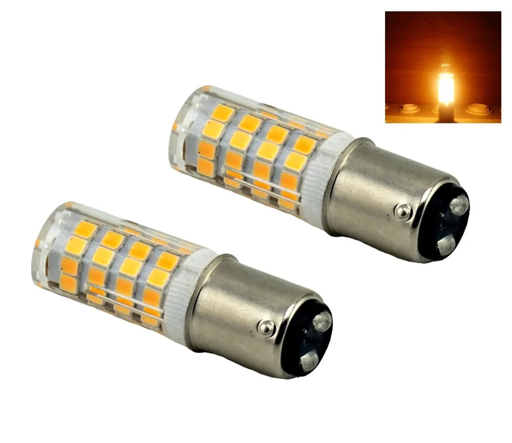 Ba15d Double Contact Base LED Light Bulbs 110 220V 5 Watts 350lm Warm White T3/T4/C7/S6