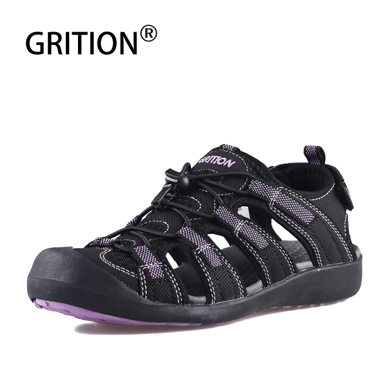 

GRITION Women Sandals Summer Beach Outdoor High Quality Non-slip Toecap Female Flat Sport Shoes 2020 Trekking Shoes Big Size 41
