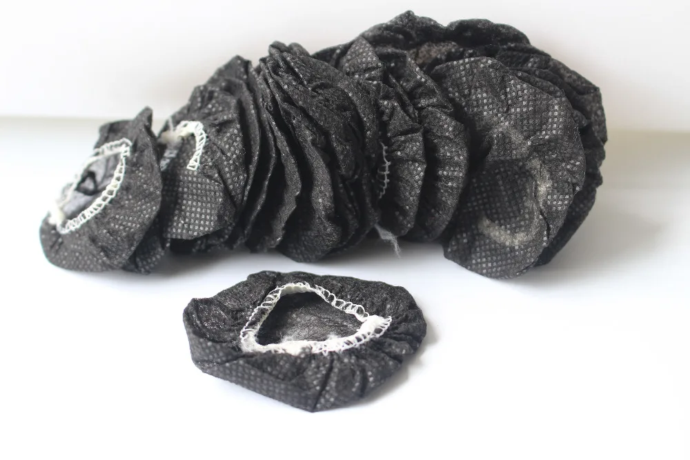 Linhuipad 6 7cm BLACK Non Woven Disposable Sanitary Headphone Cover 20pcs lot Free shipping