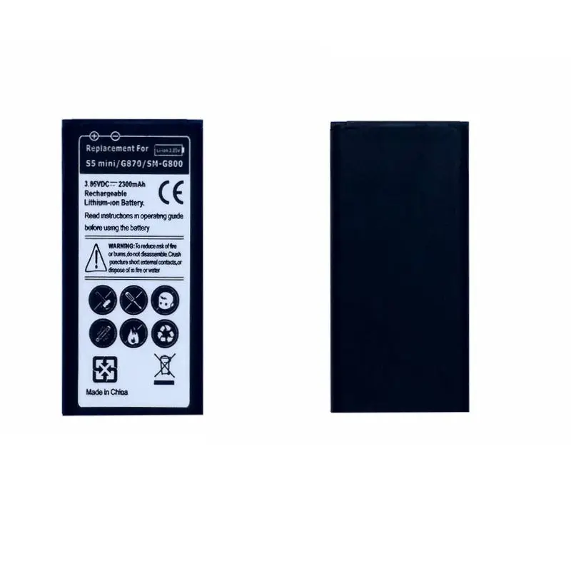 

Rechargeable Phone Battery for Samsung Galaxy S5 Mini SV Mini G800 G800F G800H G870 G870A G870W no NFC Battery Model EB-BG800BBE