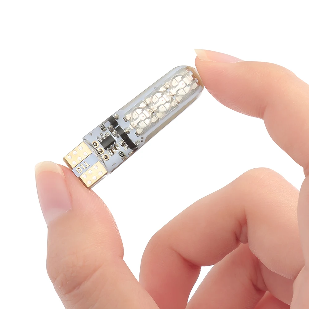 T10 5050 светодиодный T10 6SMD авто светодиодный семицветный свет вспышка номерного знака Лампа для автомобиля купольная лампа для чтения свет цветной свет Opp упаковка