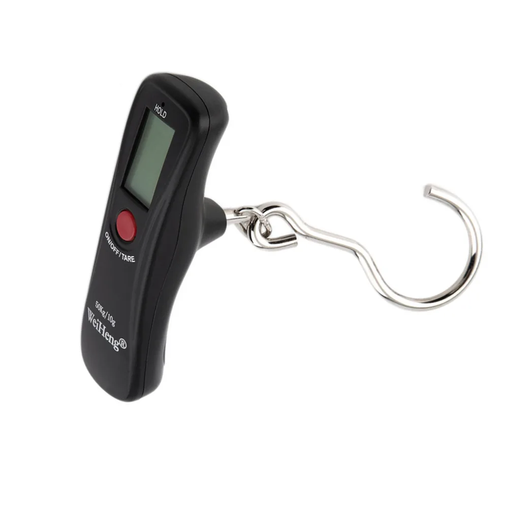 

Portable Mini LCD Digital Hanging Scales Electronic 50kg/10g Luggage Weight Hook Balance Scale Black Weighing Scales