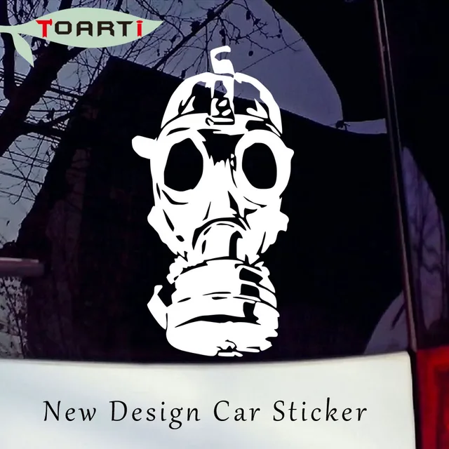 gas mask vinyl decal sticker window wall car bumper laptop zombie