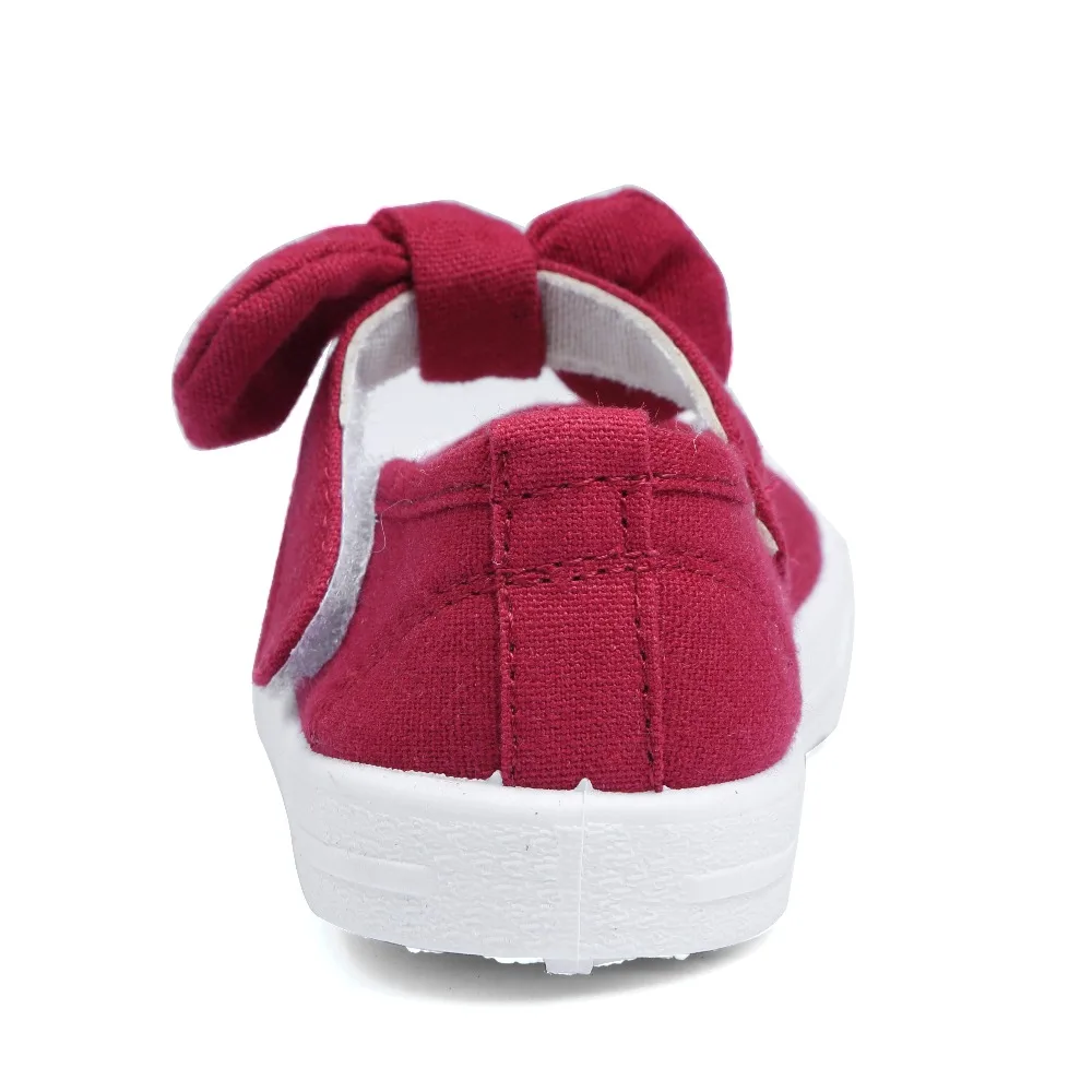 الربيع والخريف جديد 2019 قماش القوس التعادل الأطفال لطيف أحذية الفتيات حذاء الأميرة