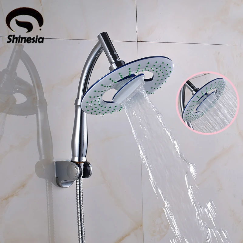 

2 Functions Out Water Bathroom Shower Faucet Accessories 8 Inch Handheld Rainfall Shower Head Chrome Polished