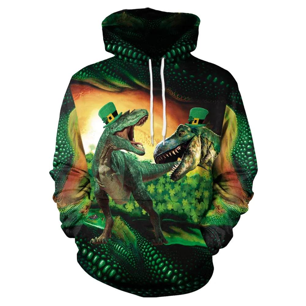 Mens 3D Printing Happy St Patricks Day Sweater Zip Hoodie