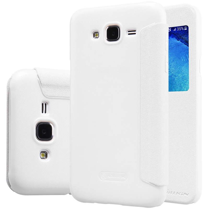 Nillkin Sparkle Series Искусственная кожа чехол для Samsung Galaxy J5 2015 J500FN J500F J500M (тонкий ed) 5 0