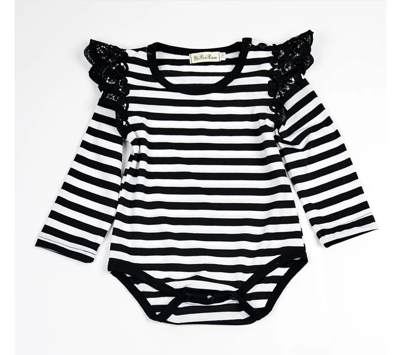 

Solid Cotton Baby Spring Autumn Rompers Lace Baby Girl Romper Long Sleeve Baby Clothes 3M- 3Years