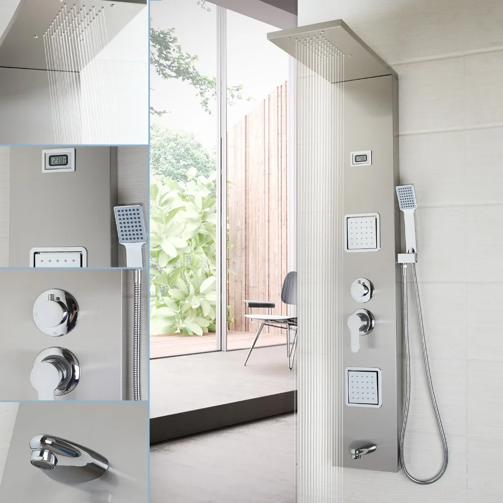 Bathroom Fashion Luxury Shower Column Shower Panel Hand Shower Massage
