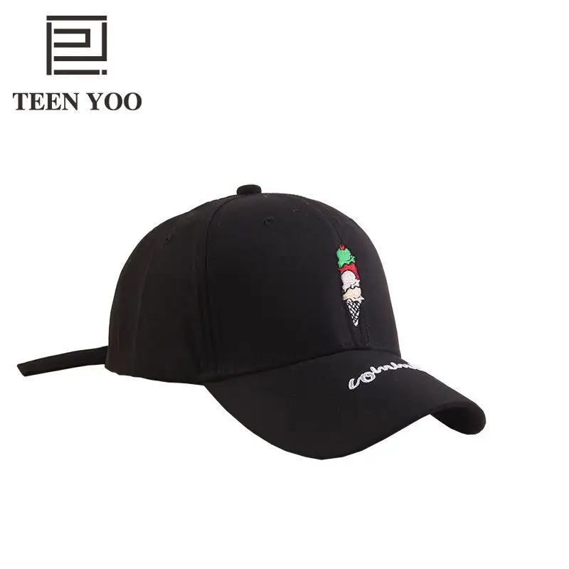 

Designer Hats Men High Quality Cartoon Ice Cream Embroidered Casual Hip Hop Baseball Caps Student Holiday Streetwear Sunshade