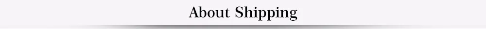 about shipping