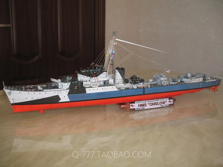 Британский Разрушитель HMS в медленном Oslo Class O World War Ii|Картонные конструкторы| |
