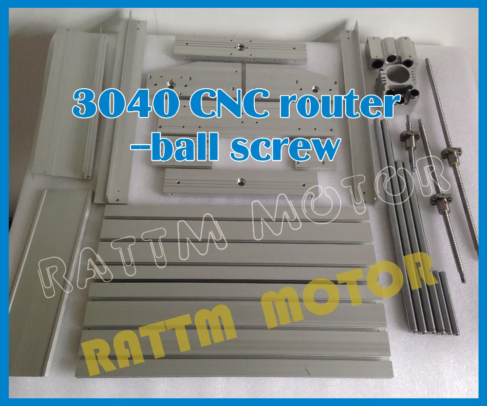 DE ship/free VAT New 3040 CNC router milling machine mechanical kit ball screw with 300W DC spindle motor