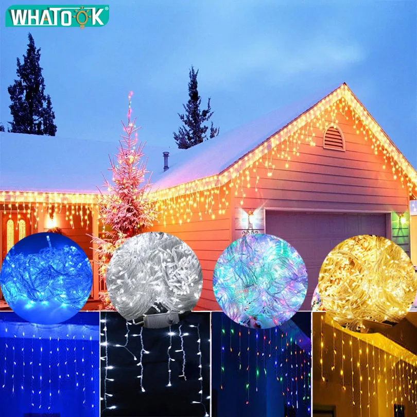 Ball Window Curtain Lights 10M 100LEDs Waterproof Plug Fairy Lights Ball Lights for Halloween Christmas Weddings Birthday Family House Party Indoor Outdoor Garden,A