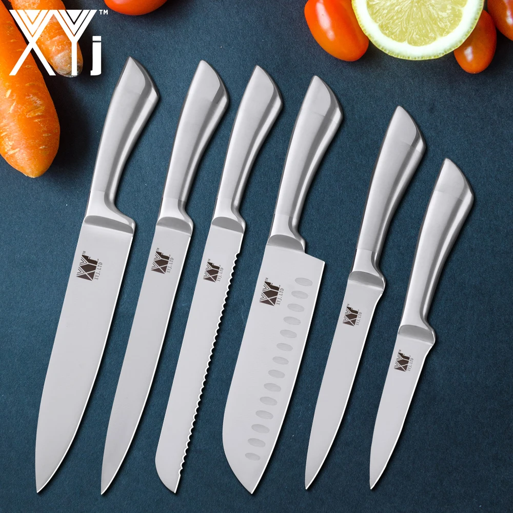 XYj Stainless Steel Kitchen Knife 6 Piece Set Ultra thin Sharp Blade