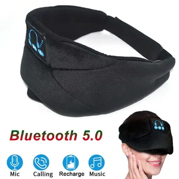 

JINSERTA Bluetooth 5.0 3D Stereo Earphone Wireless Soft Sleep Eye Mask Phone Sleeping Headphones Support Music Handsfree