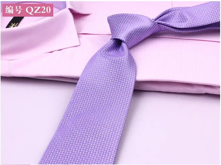 Новые высококачественные свадебные галстуки для мужчин, галстуки для досуга 8 см, чистый цвет, фиолетовый галстук, галстук