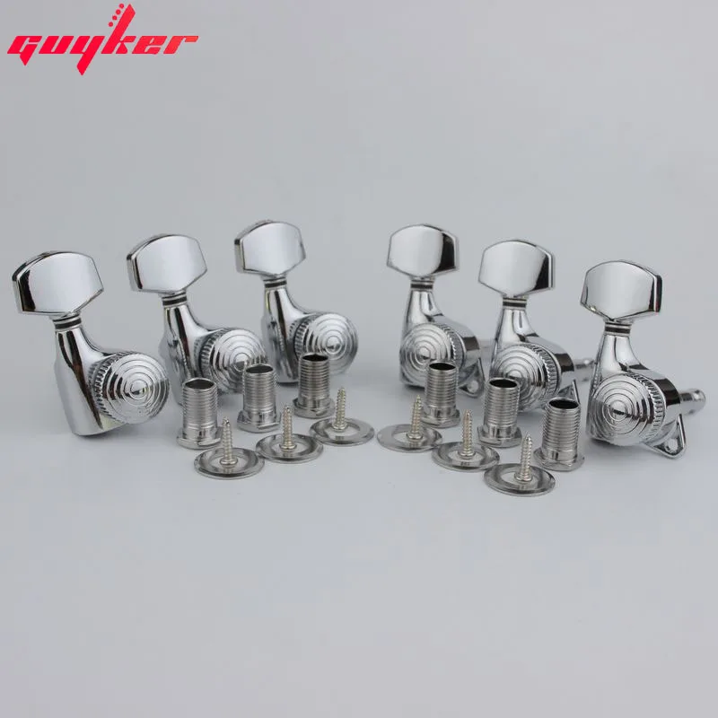 

Chrome Guitar Locking Tuners 1:20 Lock String Tuning Key Pegs Machine Heads Replacement for ST TL SG LP Style Electric Guitars