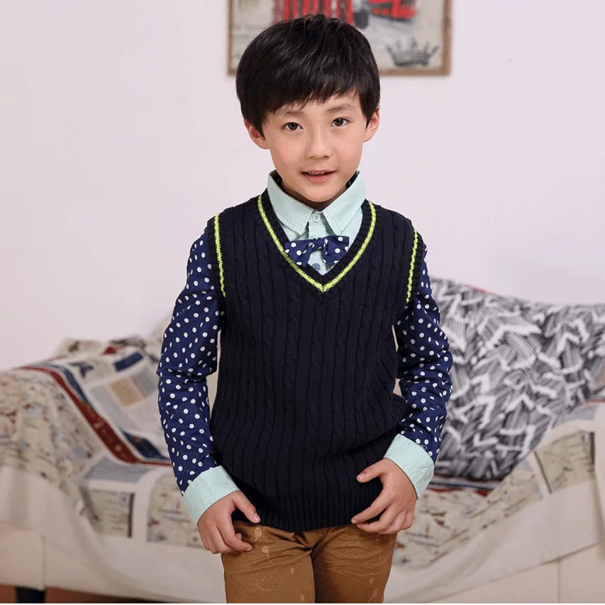 Benemaker/свитера; вязаный жилет для девочек и мальчиков; осенний теплый детский школьный пуловер; Одежда для маленьких детей; пальто без рукавов; JH123