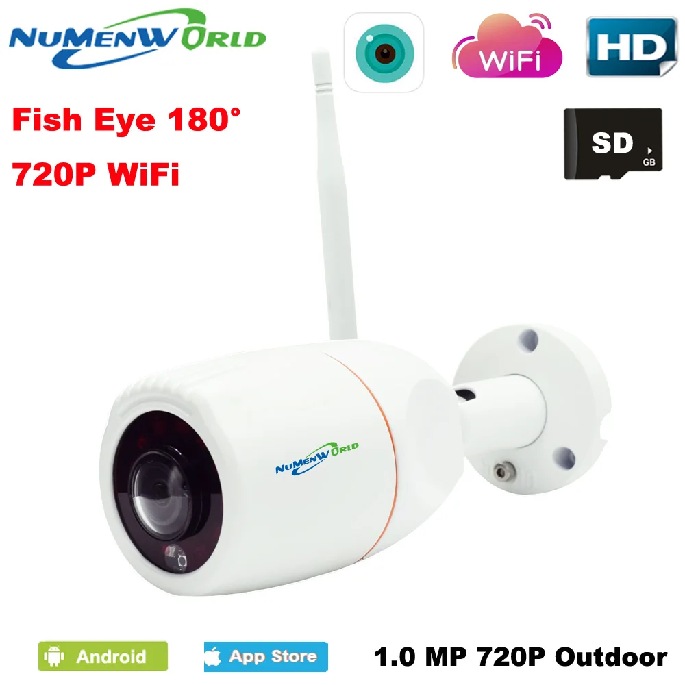 WIFI IP camera Wireless 180 Degree Panoramic Fish Eye Lens Outdoor