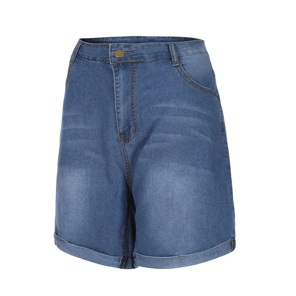 Модные новые женские летние короткие джинсы, джинсовые женские джинсовые шорты с карманами, удобные шорты из полиэстера, женские шорты 40