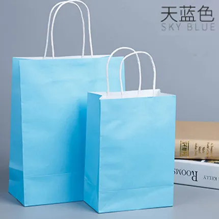 40 шт. многофункциональные мягкие бумажные пакеты с ручками 21x15x8 см|bag paper|bag gift paperbag