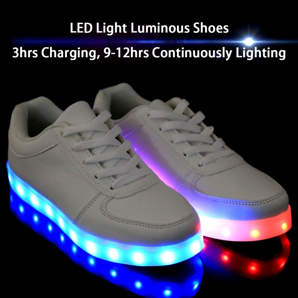 2016 moda Unisex LED ligero con cordones de zapatos luminosos ropa  deportiva de la zapatilla zapatos casuales de carga USB|usb notebook led  light|light diodeusb rechargeable book light - AliExpress