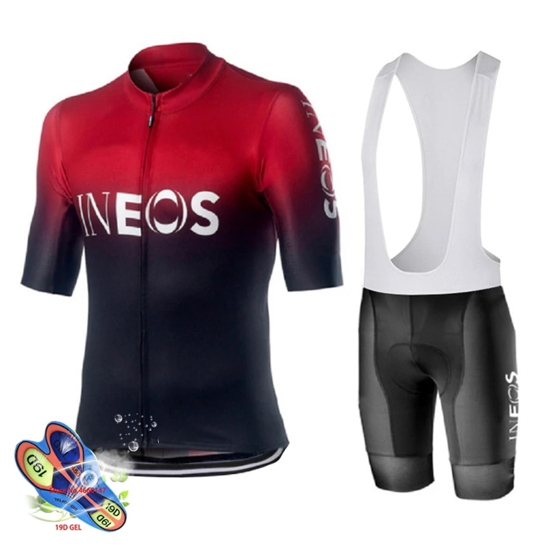 Ciclismo Jersey 2019 Pro equipo INEOS verano ciclismo Jersey conjunto transpirable carrera deporte Mtb bicicleta Jerseys hombres ropa de ciclismo