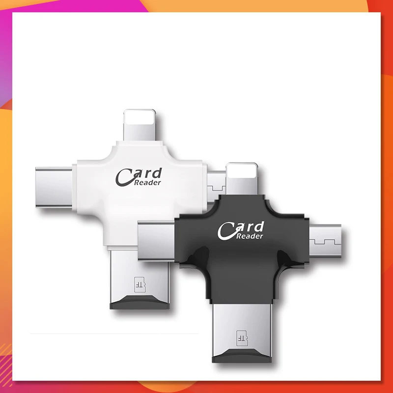 TYPE-C قارئ بطاقات أربعة في واحد محرك فلاش usb مايكرو SD وتغ TF قارئ البطاقات SD ل فون 7 6 زائد 5 5 S ipad 4 air 2 mini 3 اندرو