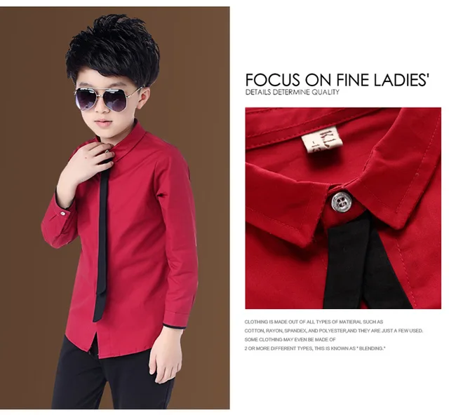 red colour shirt for boys
