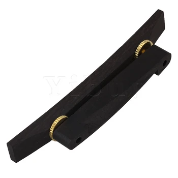 

Yibuy Luthier Archtop Guitar Ebony Bridge Jazz Part With Golden Plated Screws