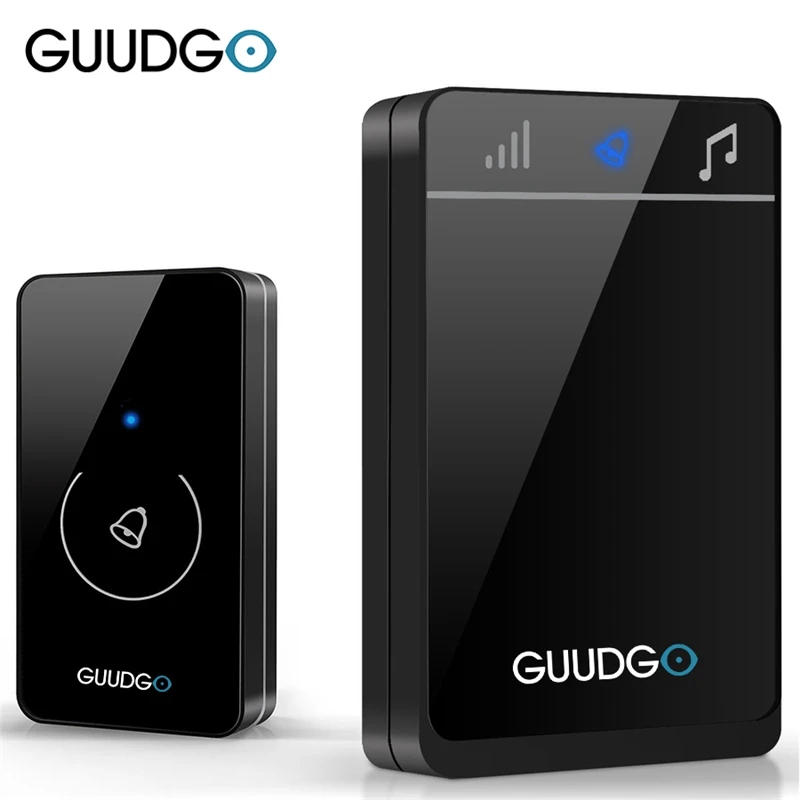 

Guudgo GD-MD01 Wireless Touch Screen Music Doorbell Portable Waterproof Doorbell 52 Melody Chime for Home Security