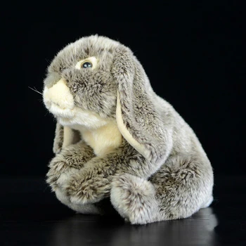 

1 pcs 18cm U.S. export lop-eared doll simulation gray rabbit plush toy