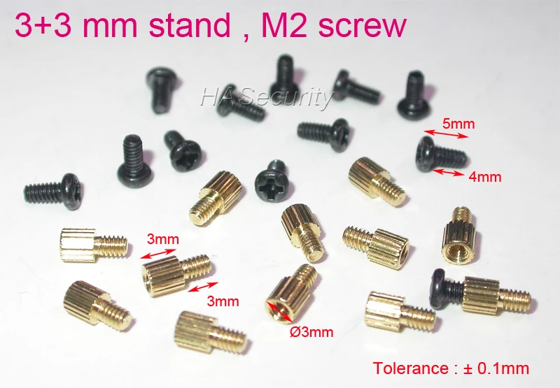 12 шт. 3+ 3 мм латунная подставка/скоба/Пробойник с M2-4mm винт для камеры безопасности PCB монтажный модуль