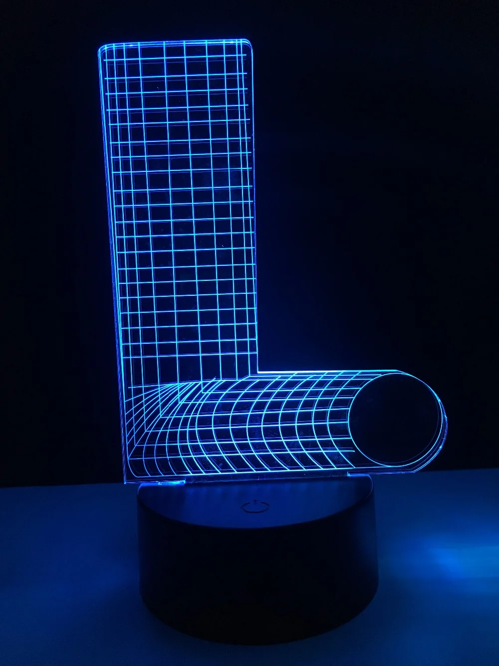Креативная крутая 3D лампа с буквенным алфавитом L 7 цветов изменяющийся рабочий