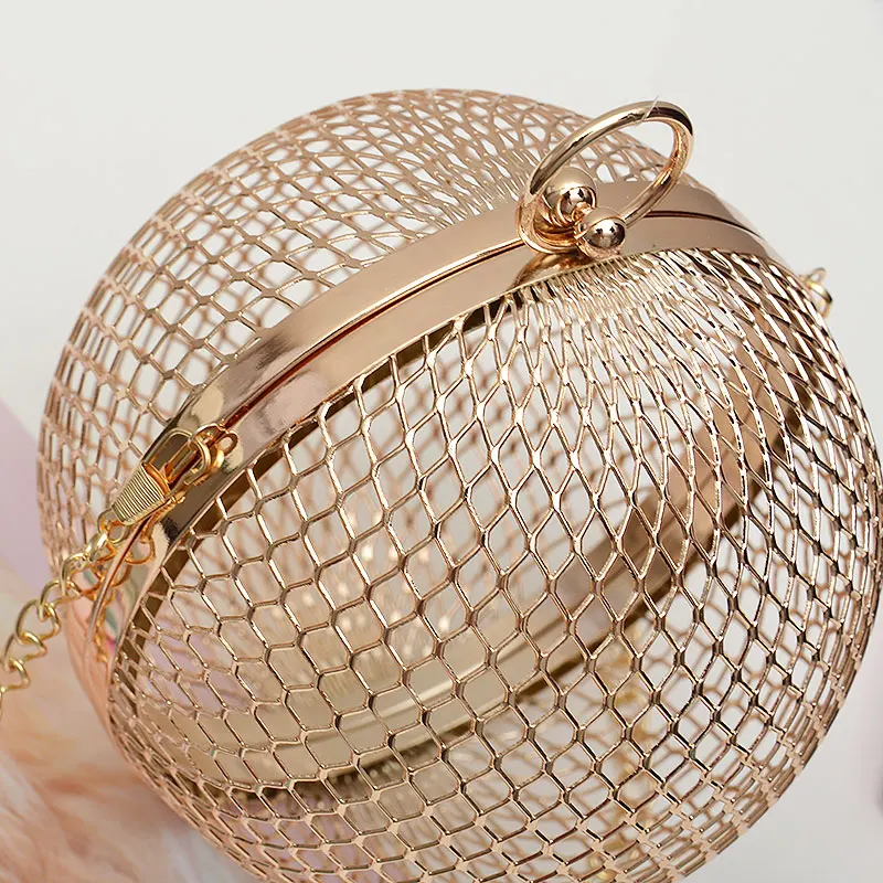 Gnirue винтажный женский кошелек с металлической цепочкой, вечерняя сумка, открытая мини-сумка, вечерняя сумка через плечо, круговая сумка, кошелек и сумочка