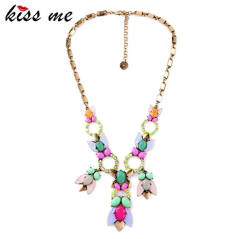 

New Item Fluorescent Dazzle Colour All Match Dress Bib Necklace Jewelry Factory Wholesale