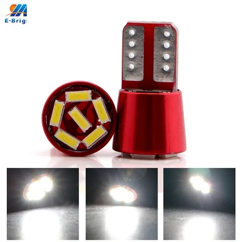 

10/50pcs 12V T10 Led Canbus 4014 6 SMD 120LM NO ERROR Light Bulbs Auto License Plate Lights Reading Lights Car Indicator White