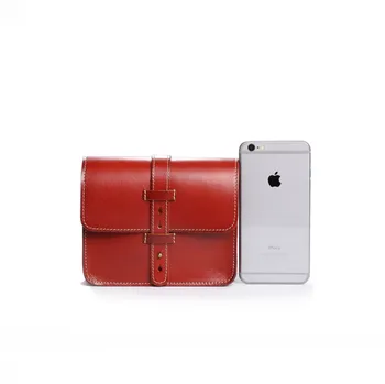 

ALAVCHNV new hand-made Japanese-style retro first layer of tanned leather ladies shoulder Messenger small square bag BR5026