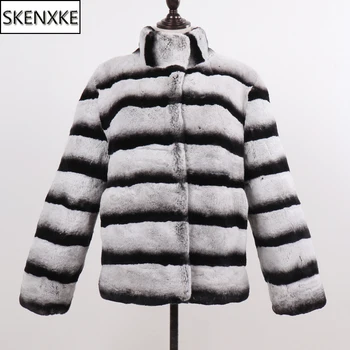 

Winter Women Fashion Real Rex Rabbit Fur Coat Natural Warm Quality Rex Rabbit Fur Jacket Russia Lady 100% Genuine Fur Outerwear
