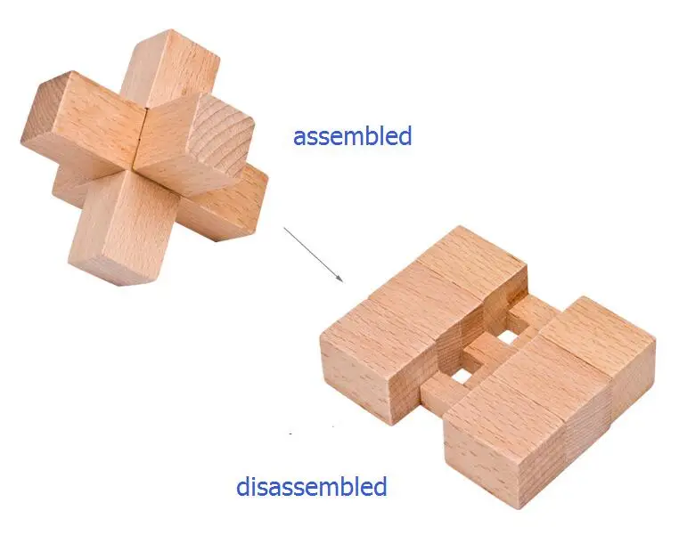 Классический 3D деревянные головоломки IQ Разум Логические заусенцев головоломки игры для взрослых Для детей