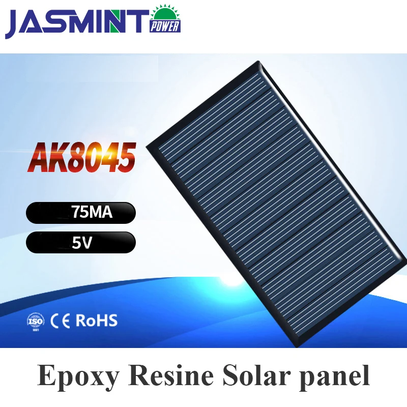 

75mA 5V Solar Panel China Flexible Solar Cells DIY Polysilicon Plate 80*45mm Panel Solars Charger