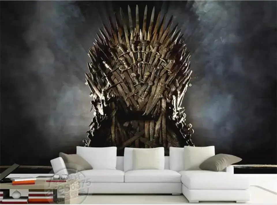 Game of Thrones Wallpaper Iron Throne Wall Murals Custom 3d Photo Wallpaper kids room Wall Art livingroom decor Bedroom Home Art
