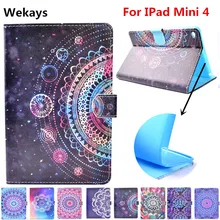 Wekays For Apple IPad Mini 4 Stand Smart Leather Flip Fundas Case For Coque IPad Mini 4 Mini4 Tablet Cover Case For IPad Mini 4