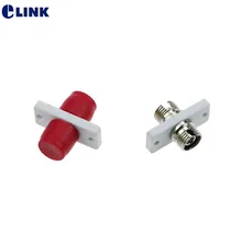 100 шт. FC волоконный адаптер Пластиковый металлический прямоугольный SM ММ керамический рукав Simplex волоконно-оптический соединитель разъем FTTH ELINK