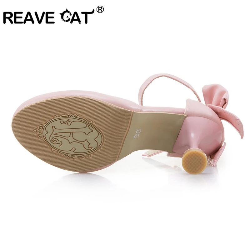 REAVE CAT/обувь с ремешком на щиколотке женские босоножки высоком каблуке Модные