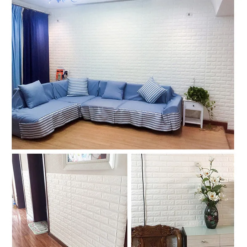 Cm Pe Foam 3d Steen Baksteen домашний декор muurstickers Обои Diy Muur Декор Woonkamer Дети Безопасность