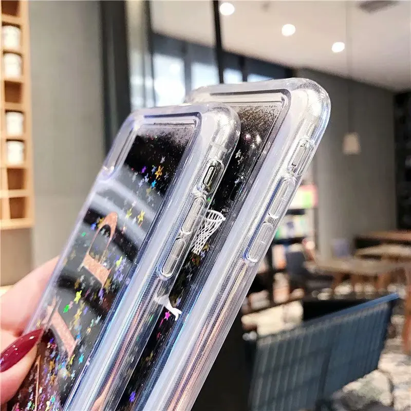 For iPhone XS Max Dynamic Liquid Bling NBA Basketball Star Phone Case VIP Star TPU Back Cover For iPhone XR X 6 6S 7 8 Plus Case (2)