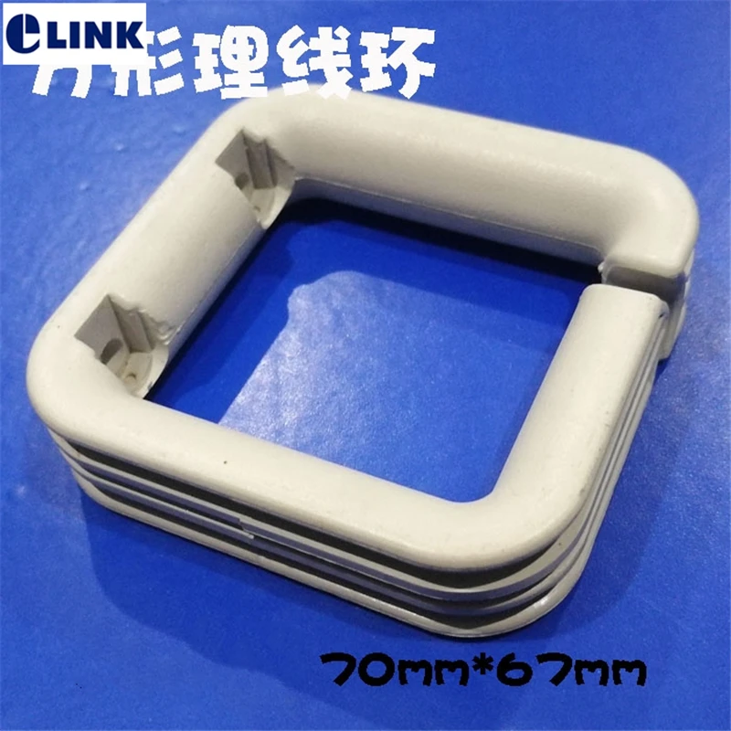 cable ring square type plastic ABS esay for installing white color cable manager 70*67mm for network cabinet factory sales 50pcs football ring box wedding ceremony bridal shower gift engagement case the boxes flocking plastic embryo for