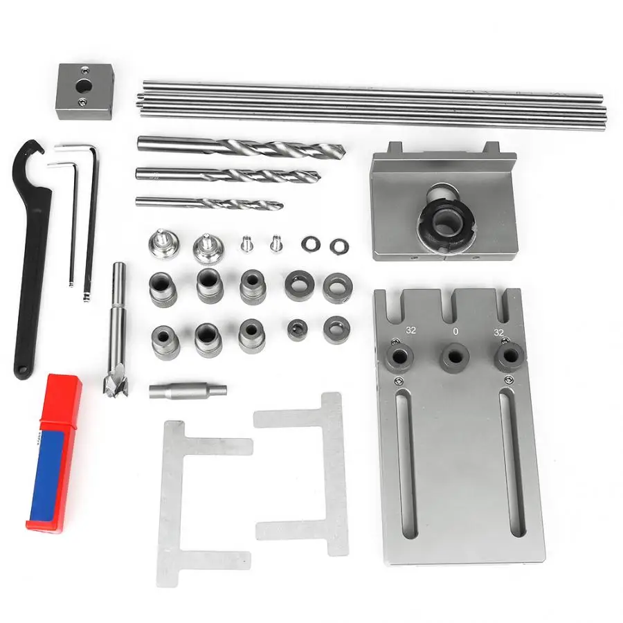 

3 in 1 Self Centering Dowelling Jig Woodworking Drill Guide Locator Kit 600mm Extension Rod